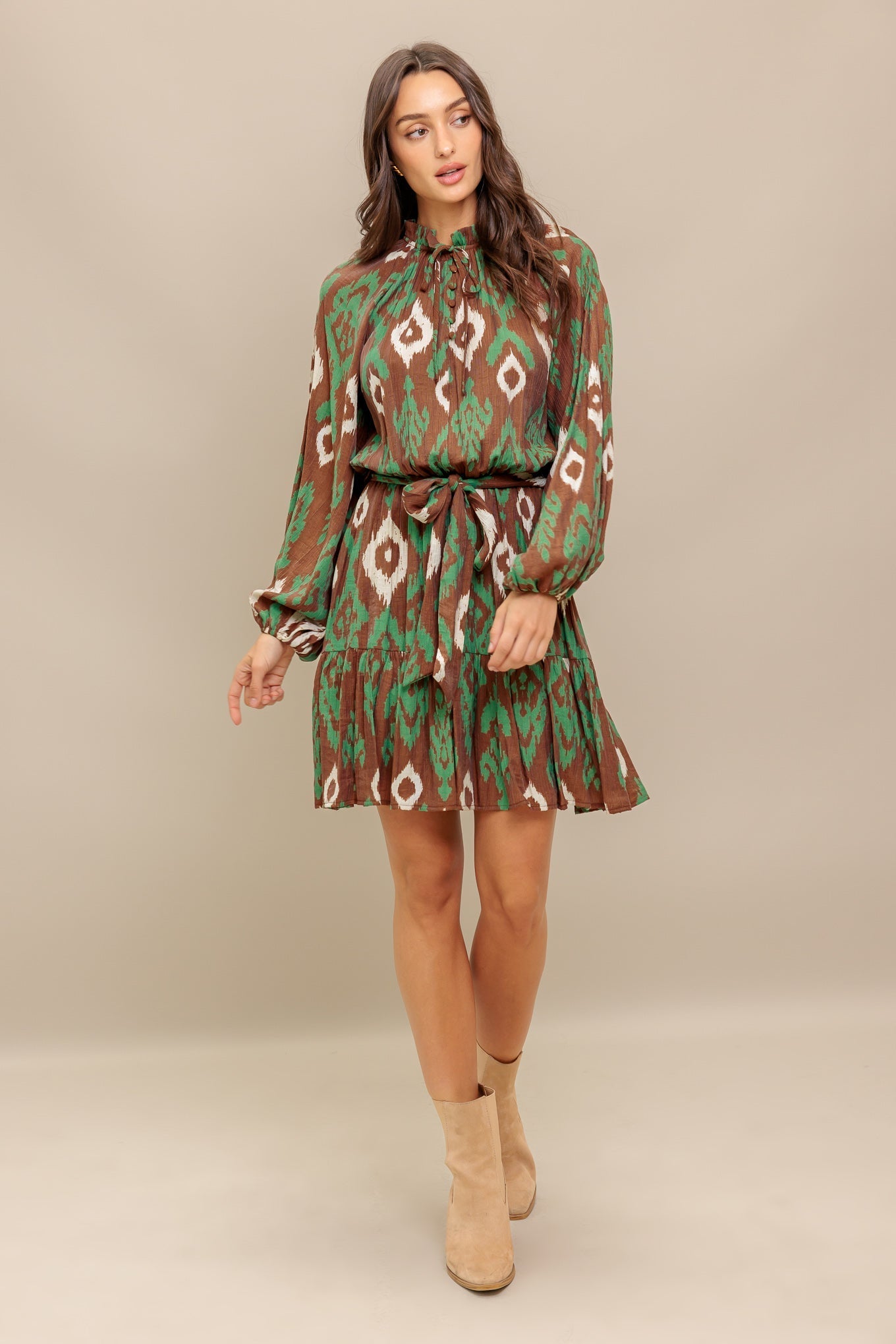 WILD TERRACOTTA WOVEN MINI DRESS Flying Tomato